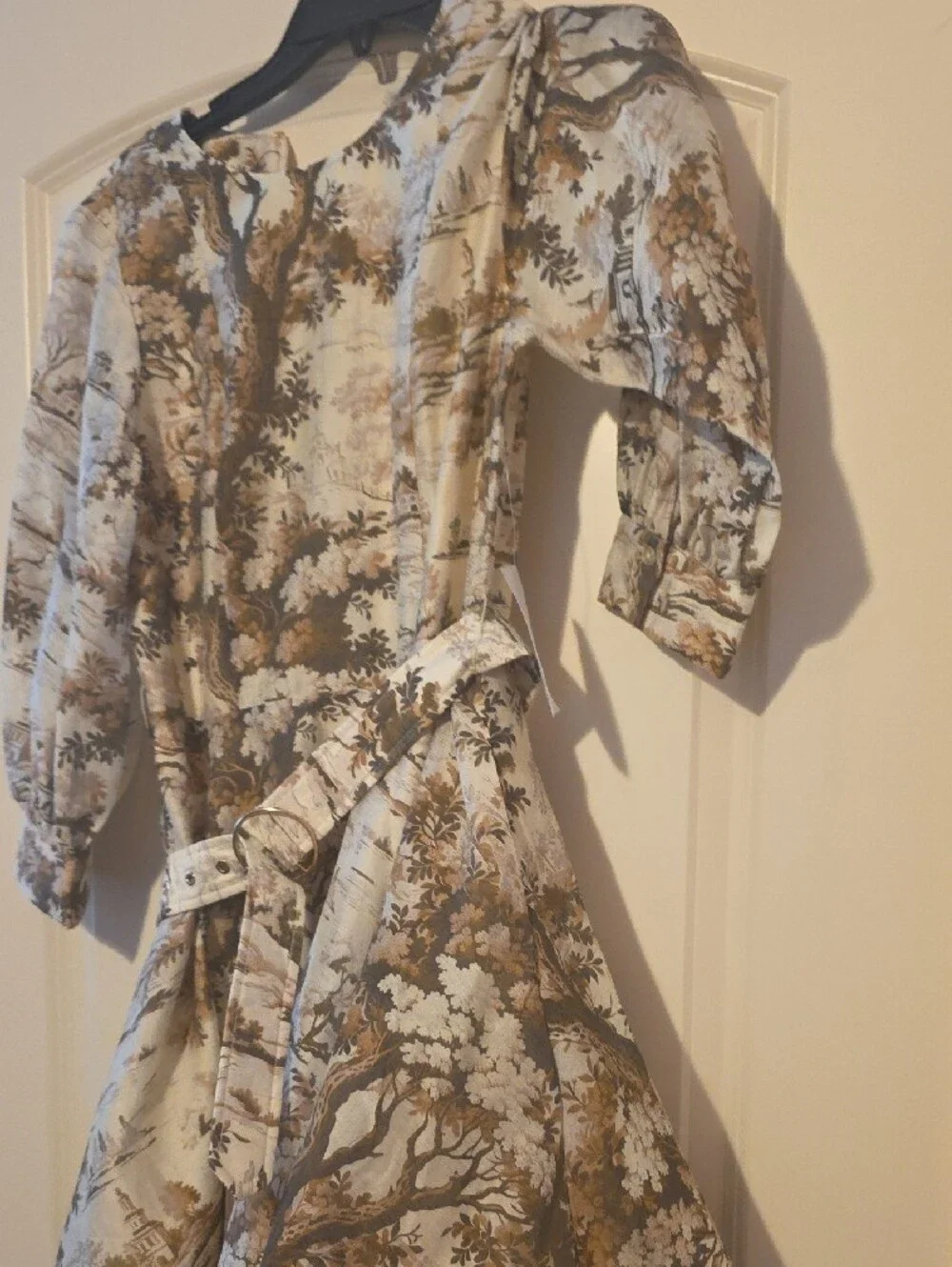 Mestiza Rhonda  Midi Convertable Dress in Cream and Brown - Picture 11 of 12